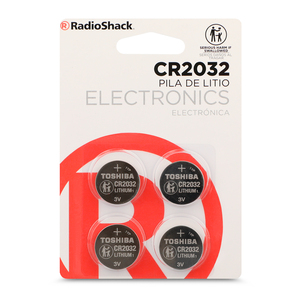 Pilas de Litio Botón RadioShack CR 2032 / Paquete 4 piezas