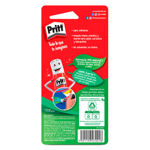 Lápiz Adhesivo Pritt 22 gr 2 piezas