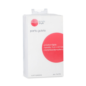 Portagafetes Vertical Red Top Transparente 6 piezas Portagafetes Vertical Red Top Transparente 6 piezas