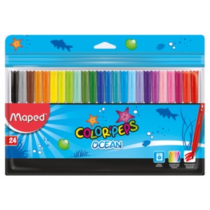 Plumones Maped Color Peps Ocean Punta Media 24 piezas Plumones Maped Color Peps Ocean Punta Media 24 piezas