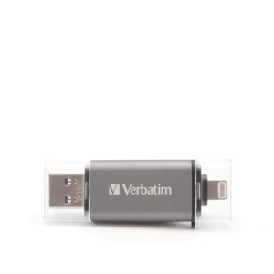 Memoria USB con Lightning Verbatim iStore n Go / 32gb / USB 3.0 / Gris / Apple MFI Memoria USB con Lightning Verbatim iStore n Go / 32gb / USB 3.0 / Gris / Apple MFI
