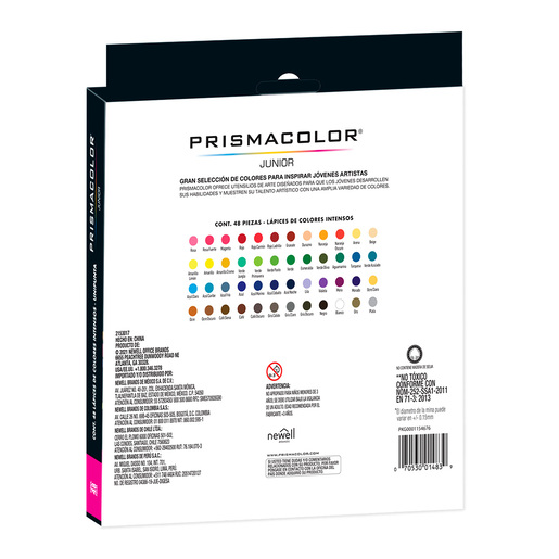 Lápices de Colores Redondos Prismacolor Junior Intensos 4.0 mm / 48 piezas