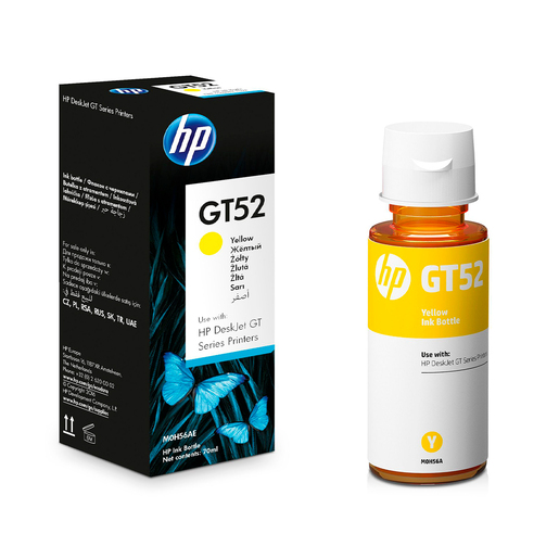 Botella de Tinta Hp GT52 / M0H56AL / Amarillo / 8000 páginas / Ink Tank / Smart Tank / DeskJet