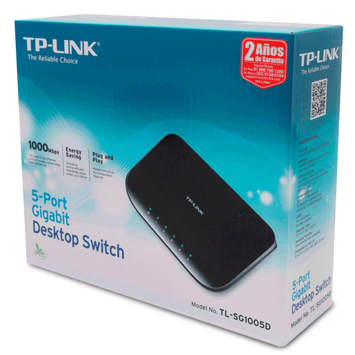 Switch Gigabit Ethernet TP-link TL-SG1005D / 5 puertos / Negro