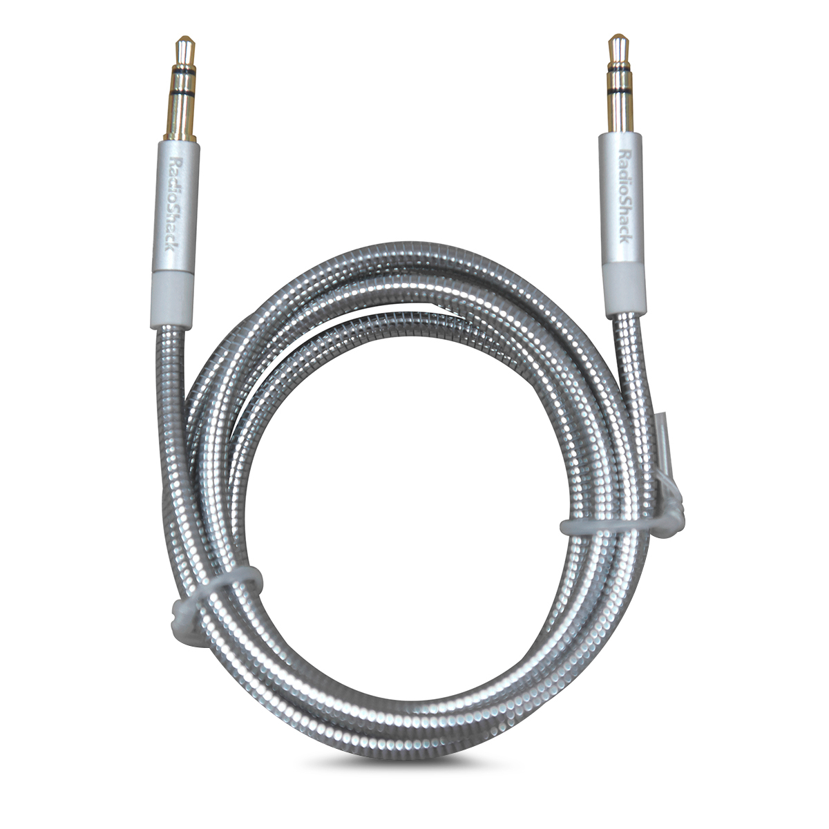 Cable Auxiliar 3.5 mm RadioShack Metal / 90 cm / Plata