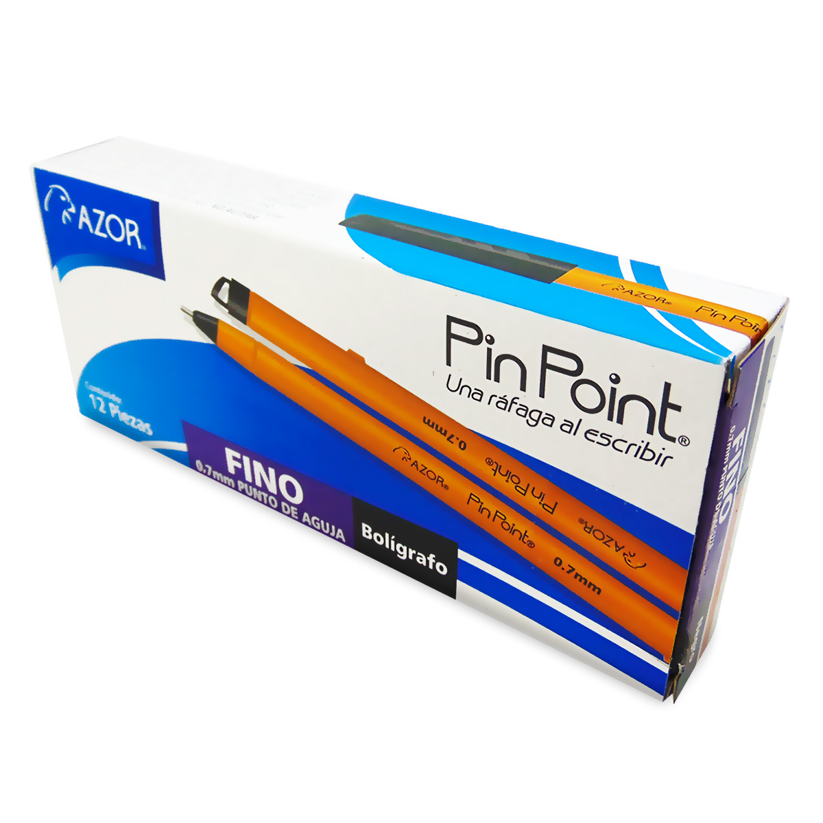 Pluma Razor Plumas Azor Pin Point Amarillo Punto fino Tinta negra 12 piezas ...