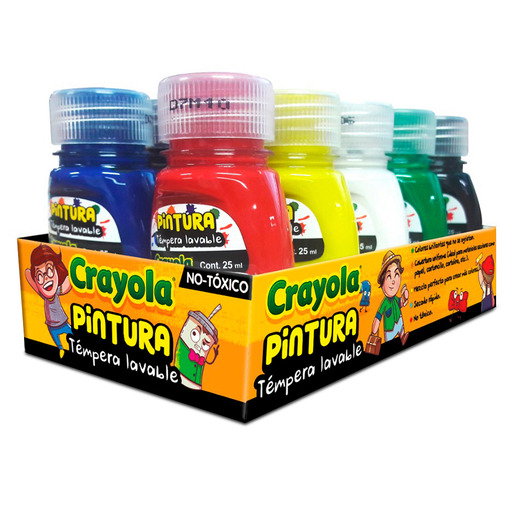 Juego de Pinturas Témpera Lavables Crayola Yo Soy Color / Colores surtidos / 10 piezas / 25 ml