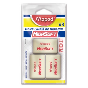 Gomas Maped Migasoft 3 piezas