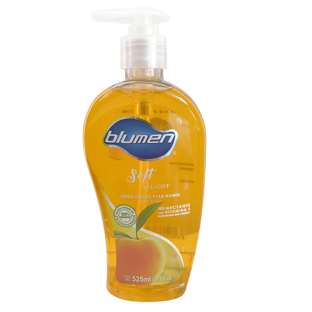 Jabón Líquido Antibacterial para Manos Blumen Soft Apricot / 525 ml