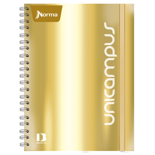 Cuaderno Profesional Norma Unicampus Dura Book Metalizado Raya 160 hojas