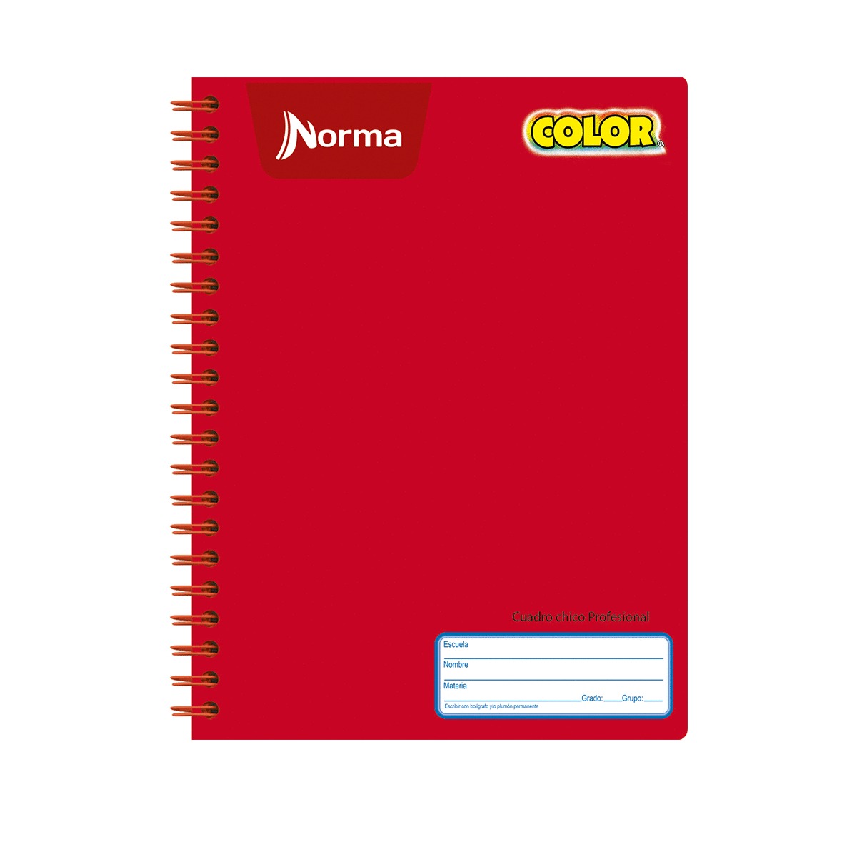 Cuaderno Profesional Norma Color Cuadro Chico Doble Espiral 100 hojas