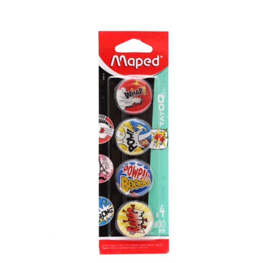 IMANES MAPED TATOO (COLORES, 4 PZS.) | Office Depot Mexico