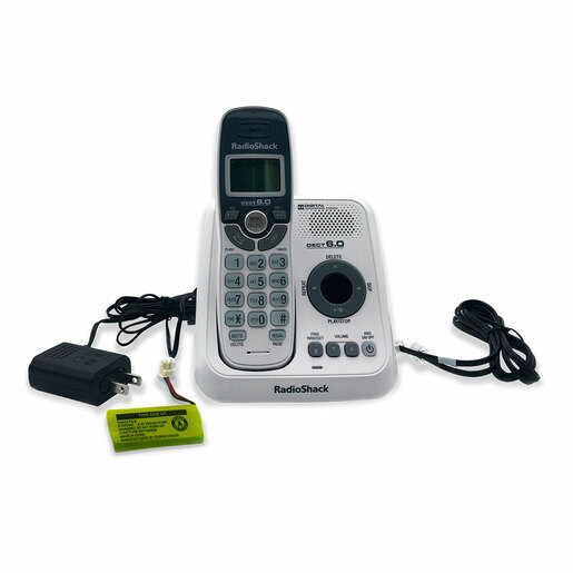 Teléfono Inalámbrico con Contestadora RadioShack CS6124 / Blanco con gris