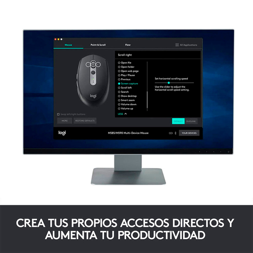 Mouse Inalámbrico Logitech M585 / Bluetooth / Negro / PC / Laptop / Tablet