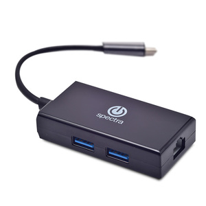 ADAPTADOR DE TIPO-C A USB Y RJ45 SPECTRA (NEGRO) ADAPTADOR DE TIPO-C A USB Y RJ45 SPECTRA (NEGRO)