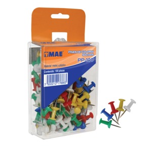 Chinchetas MAE Colores 100 piezas Chinchetas MAE Colores 100 piezas