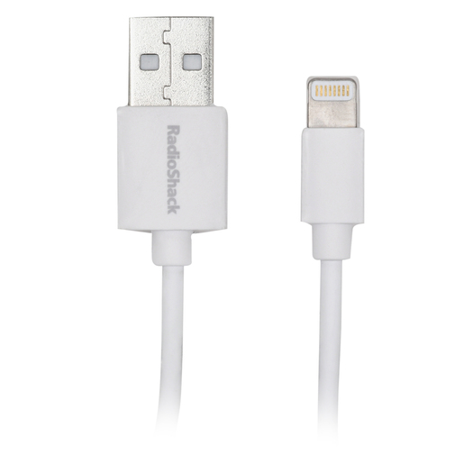 Cable USB a Lightning RadioShack / 2.7 m / Blanco