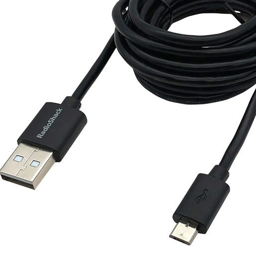 Cable USB a Micro USB RadioShack / 2.7 m / Negro