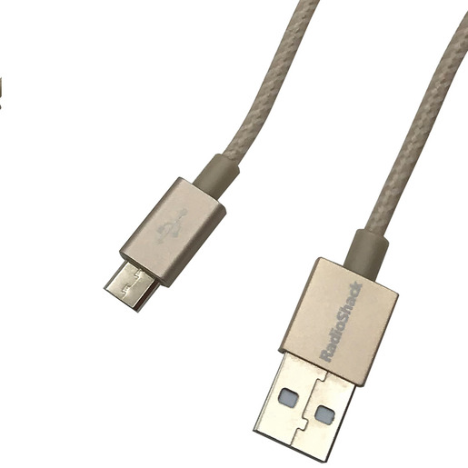 Cable USB a Micro USB RadioShack / 1.8 m / Dorado