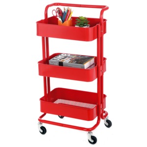 CARRITO DE SERVICIO OFFICE DEPOT (ROJO, ACERO) CARRITO DE SERVICIO OFFICE DEPOT (ROJO, ACERO)