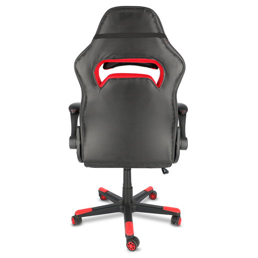 Silla Gamer Techni Mobili Racer / Polipiel / Negro con rojo