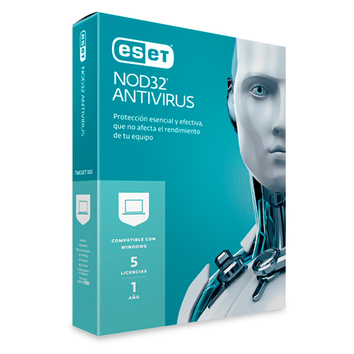 Antivirus Eset Nod32 / Licencia 1 año / 5 dispositivos / PC / Laptop