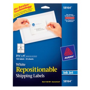 ETIQUETAS INKJET REPOSICIONABLES AVERY (150 PZAS.) ETIQUETAS INKJET REPOSICIONABLES AVERY (150 PZAS.)