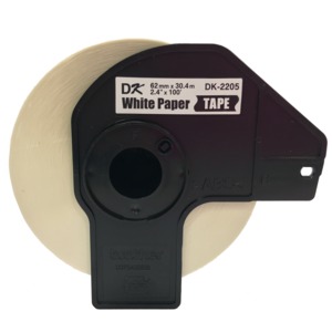 CINTA DE ETIQUETAS BROTHER DK-2205 (BLANCO, 62 MM X 30.4 M) CINTA DE ETIQUETAS BROTHER DK-2205 (BLANCO, 62 MM X 30.4 M)