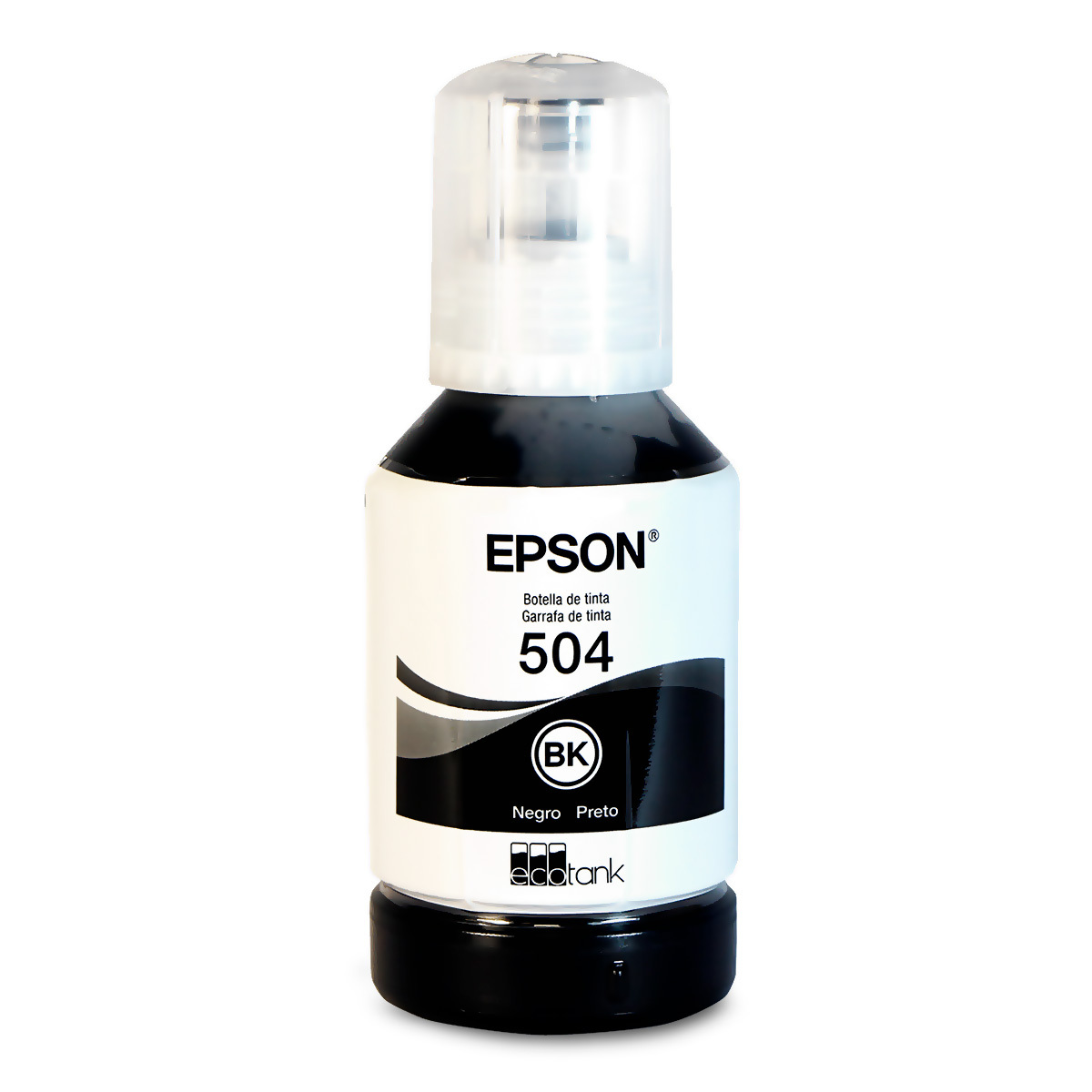 Botella de Tinta Epson T504 / T504120 AL / Negro / 7500 páginas / EcoTank