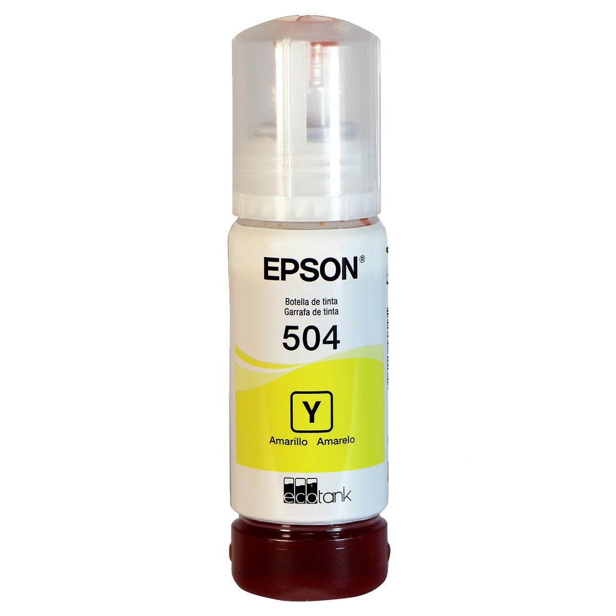 Botella de Tinta Epson T504 / T504420 AL / Amarillo / 7500 páginas / EcoTank