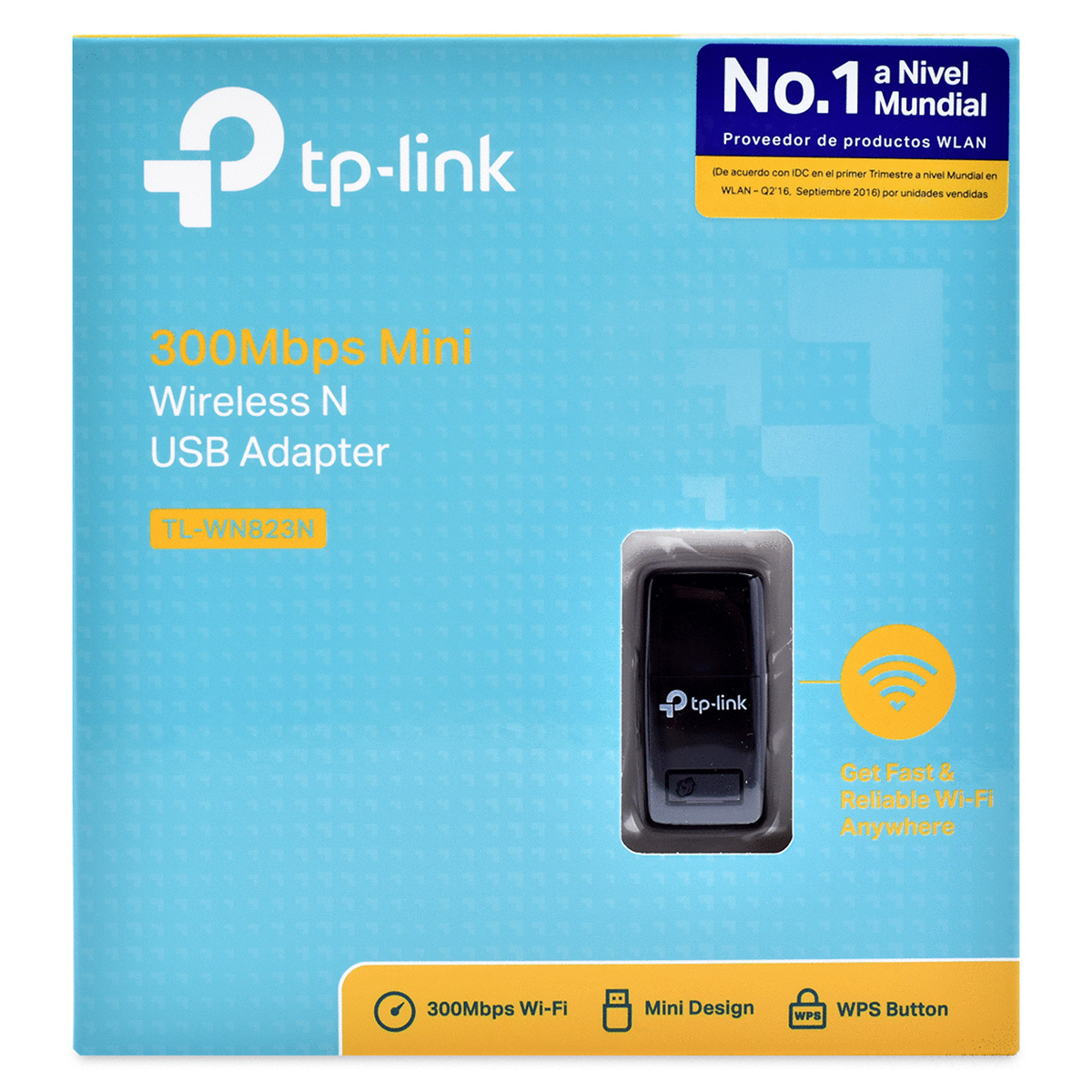 Adaptador USB TP Link N300 Inalámbrico Negro | Office Depot Mexico