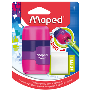 BORRADOR CON SACAPUNTAS MAPED CONNECT COLORFUL (COLORES, 1 PZA.) BORRADOR CON SACAPUNTAS MAPED CONNECT COLORFUL (COLORES, 1 PZA.)