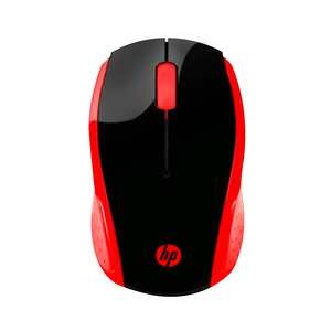 Mouse Inalámbrico Hp 200 / Nano receptor USB / Rojo con negro / PC / Laptop / Mac