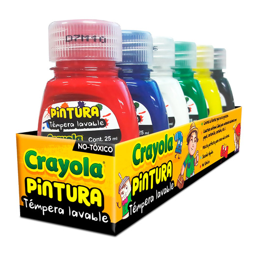 Juego de Pinturas Témpera Lavables Crayola Yo Soy Color / Colores surtidos / 6 piezas / 25 ml