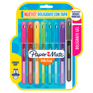 Plumas de Gel Paper Mate InkJoy / Punto fino / Tinta colores surtidos / 8 piezas Plumas de Gel Paper Mate InkJoy / Punto fino / Tinta colores surtidos / 8 piezas