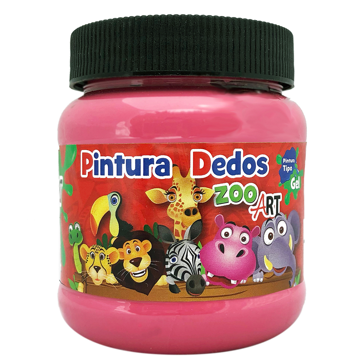 Pintura Dactilar Escolar Zoo Art Rosa 250 ml