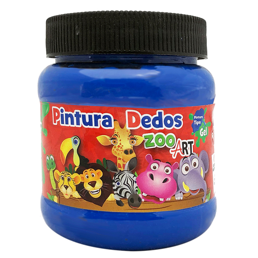 Pintura Dactilar Escolar Zoo Art Azul Rey 250 ml