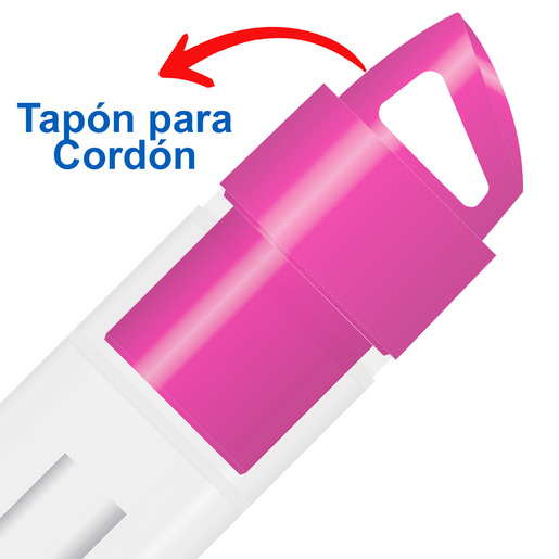 Plumas Azor Pin Point Neon / Punto mediano / Tinta rosa amarilla roja naranja / 4 piezas