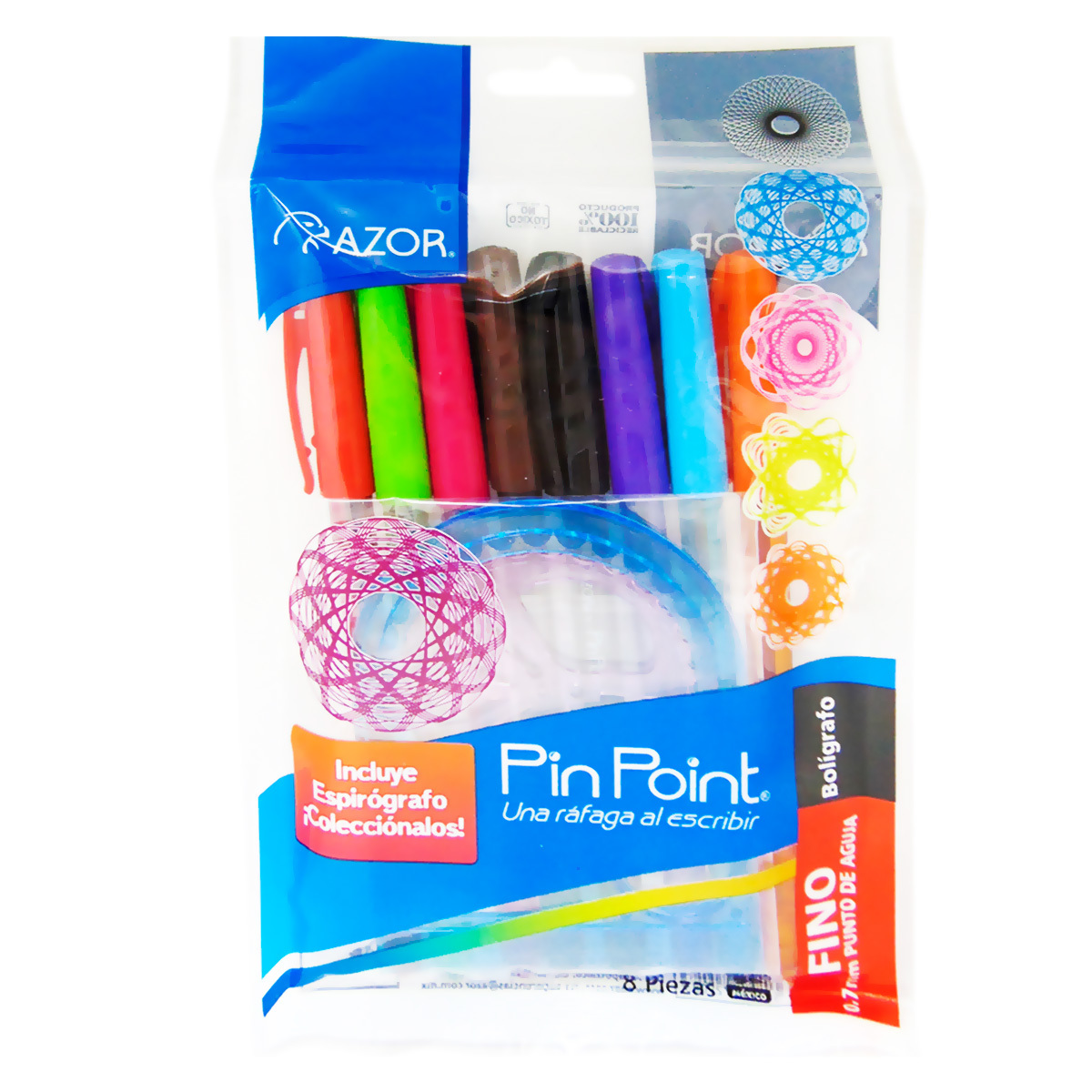 Pluma Razor Plumas Azor Pin Point Punto fino Tinta colores surtidos 8 piezas más ...