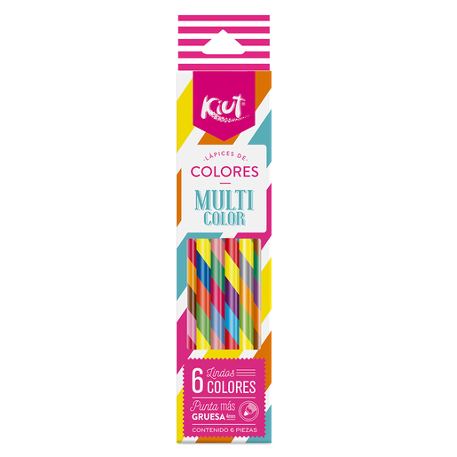 Lápices de Colores Multicolor Kiut / 6 piezas / 4.0 mm 