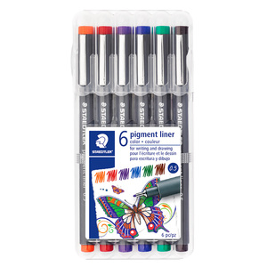 Estilógrafo Staedtler Punta Fina 0.5 Colores 6 piezas Estilógrafo Staedtler Punta Fina 0.5 Colores 6 piezas