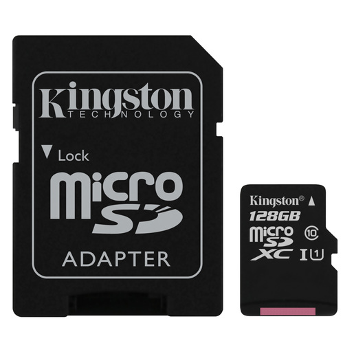 Memoria Micro SD con Adaptador Kingston Canvas Select / 128gb / UHS-I Clase 10