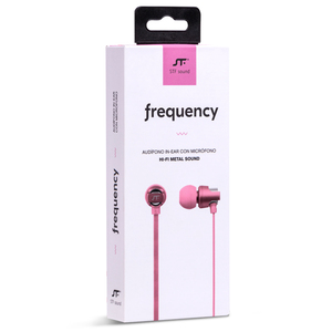 Audífonos Stuff Factory Frequency / In ear / Plug 3.5 mm / Cable plano / Rosa metálico Audífonos Stuff Factory Frequency / In ear / Plug 3.5 mm / Cable plano / Rosa metálico