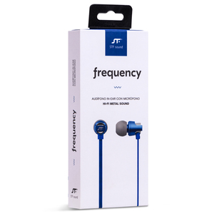 Audífonos Stuff Factory Frequency / In ear / Plug 3.5 mm / Cable plano / Azul metálico Audífonos Stuff Factory Frequency / In ear / Plug 3.5 mm / Cable plano / Azul metálico