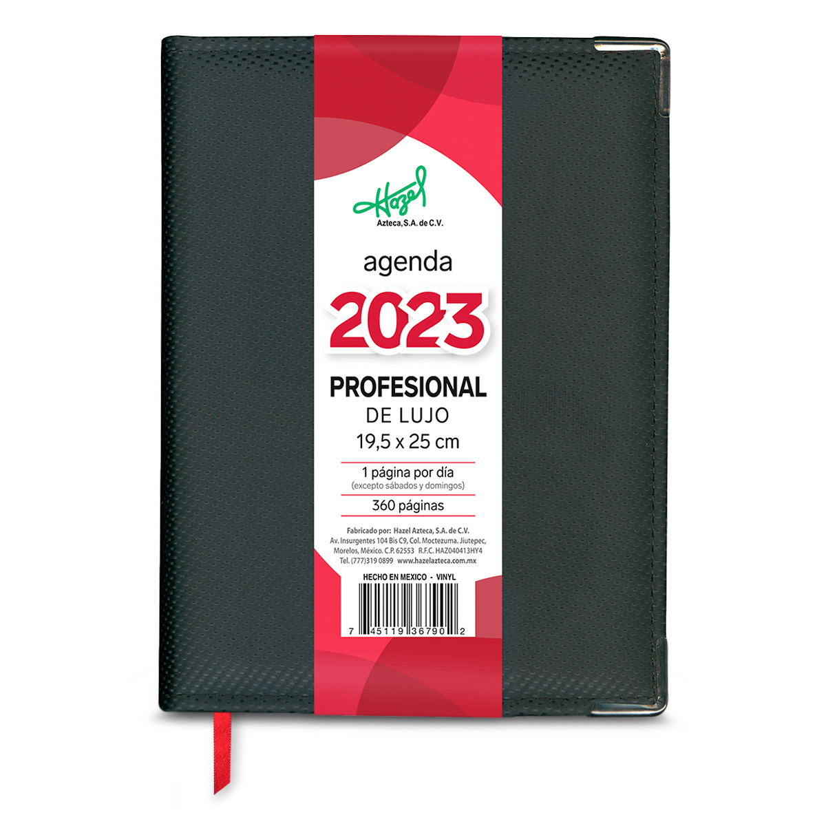 Agenda Profesional de Lujo Hazel 2023 / Negro