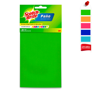 Paño 3M Scotch-Brite NMIC / Microfibra / 1 pieza / Colores surtidos Paño 3M Scotch-Brite NMIC / Microfibra / 1 pieza / Colores surtidos