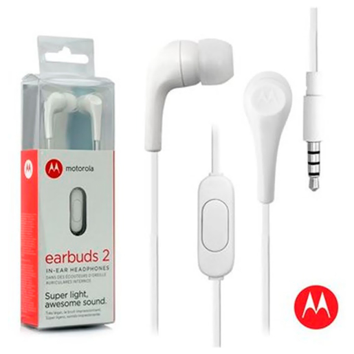 Audífonos Motorola EarBuds 2 In ear Plug  mm Blanco | Office Depot Mexico