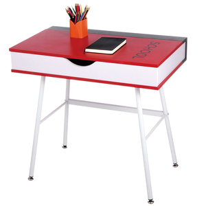Escritorio para Oficina Office Depot BTS Book / Rojo con blanco / Madera Escritorio para Oficina Office Depot BTS Book / Rojo con blanco / Madera