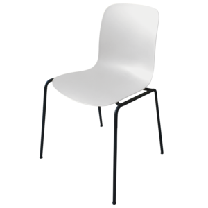 Silla Apilable 4Tune Comfort / Plástico / Blanco con negro Silla Apilable 4Tune Comfort / Plástico / Blanco con negro