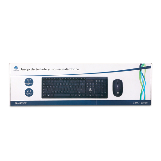 Teclado y Mouse Inalámbrico Spectra WKM-510 / USB / Windows / Estándar / Negro